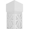 Ekena Millwork Craftsman Classic Square Non-Tapered Imperial Fretwork Column w/ Standard Capital & Standard Base CC1008ENIMPCSCS - alternate 4